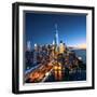 New York City - Beautiful Colorful Sunset over Manhattan-IM_photo-Framed Photographic Print