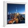 New York City - Beautiful Colorful Sunset over Manhattan-IM_photo-Framed Photographic Print