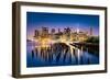 New York City - Beautiful Sunrise over Manhattan with Manhattan and Brooklyn Bridge Usa-Beatrice Preve-Framed Photographic Print