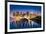 New York City - Beautiful Sunrise over Manhattan with Manhattan and Brooklyn Bridge Usa-Beatrice Preve-Framed Photographic Print