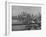 New York City Behind the Brooklyn and Manhattan Bridges That are Hovering over the East River-Dmitri Kessel-Framed Photographic Print