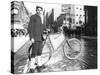 New York City Bike Messenger-Elizabeth Alice Austen-Stretched Canvas