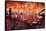 New York City Bridges with Red Corvette-Markus Bleichner-Framed Stretched Canvas