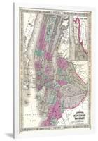 New York City & Brooklyn 1866-Johnson Wiki Common-Framed Art Print