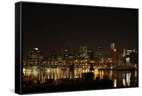 New York City Brooklyn and Manhattan Bridges Photo Print Poster-null-Framed Stretched Canvas