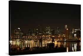 New York City Brooklyn and Manhattan Bridges Photo Print Poster-null-Stretched Canvas