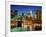 New York City Brooklyn Bridge - Downtown at Night-dellm60-Framed Photographic Print