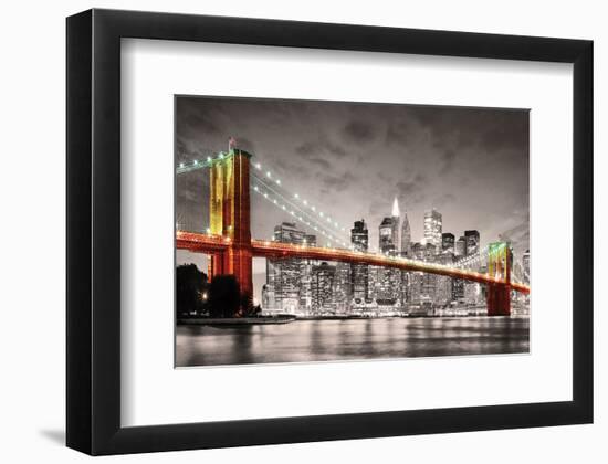 New York City Brooklyn Bridge-null-Framed Art Print