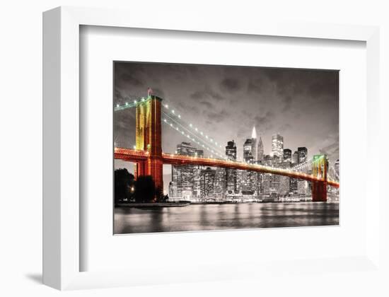 New York City Brooklyn Bridge-null-Framed Art Print