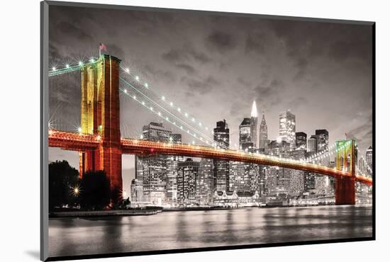 New York City Brooklyn Bridge-null-Mounted Art Print