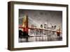 New York City Brooklyn Bridge-null-Framed Art Print