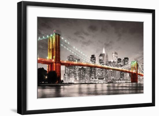 New York City Brooklyn Bridge-null-Framed Art Print