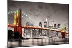 New York City Brooklyn Bridge-null-Mounted Art Print