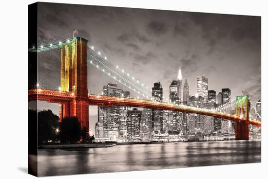 New York City Brooklyn Bridge-null-Stretched Canvas