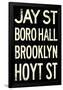 New York City Brooklyn Jay St Vintage RetroMetro Subway Poster-null-Framed Poster