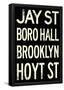 New York City Brooklyn Jay St Vintage Subway Poster-null-Framed Poster