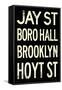 New York City Brooklyn Jay St Vintage Subway Poster-null-Framed Stretched Canvas