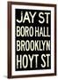 New York City Brooklyn Jay St Vintage Subway RetroMetro-null-Framed Art Print