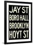 New York City Brooklyn Jay St Vintage Subway RetroMetro-null-Framed Art Print