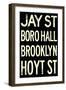 New York City Brooklyn Jay St Vintage Subway RetroMetro-null-Framed Art Print
