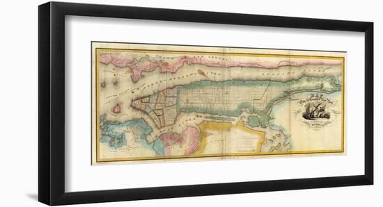 New York City & County, c.1832-David H^ Burr-Framed Art Print