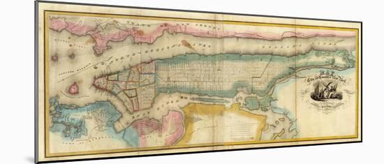 New York City & County, c.1832-David H^ Burr-Mounted Art Print