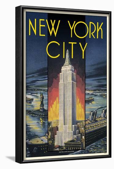 New York City Empire State Building-null-Framed Poster