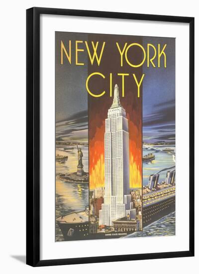 New York City, Empire State Building-null-Framed Art Print