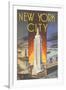 New York City, Empire State Building-null-Framed Art Print