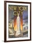 New York City, Empire State Building-null-Framed Art Print