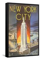 New York City, Empire State Building-null-Framed Stretched Canvas