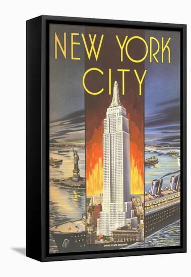 New York City, Empire State Building-null-Framed Stretched Canvas