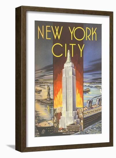 New York City, Empire State Building-null-Framed Art Print