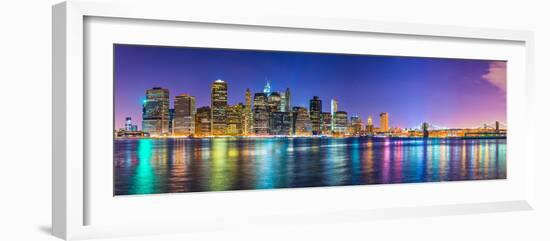 New York City Financial District Skyline across the East River-Sean Pavone-Framed Photographic Print