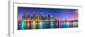 New York City Financial District Skyline across the East River-Sean Pavone-Framed Photographic Print