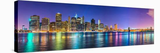 New York City Financial District Skyline across the East River-Sean Pavone-Stretched Canvas
