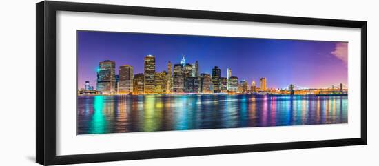 New York City Financial District Skyline across the East River-Sean Pavone-Framed Premium Photographic Print