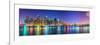 New York City Financial District Skyline across the East River-Sean Pavone-Framed Photographic Print