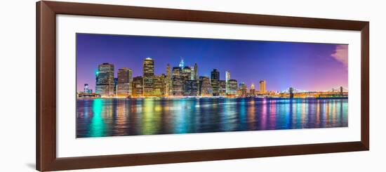 New York City Financial District Skyline across the East River-Sean Pavone-Framed Photographic Print