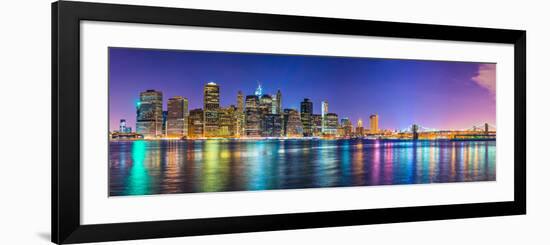 New York City Financial District Skyline across the East River-Sean Pavone-Framed Photographic Print