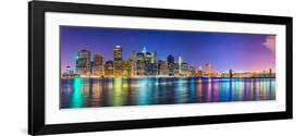 New York City Financial District Skyline across the East River-Sean Pavone-Framed Photographic Print