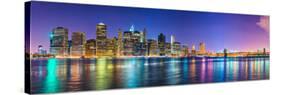 New York City Financial District Skyline across the East River-Sean Pavone-Stretched Canvas