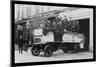 New York City Firemen Posed on a Fire Engine-null-Mounted Art Print