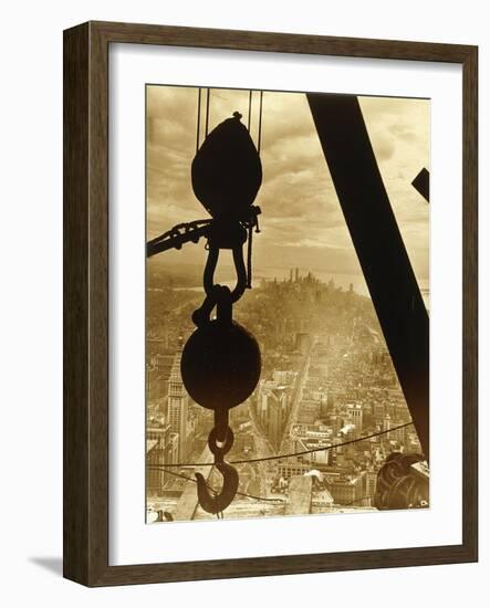 New York City from the Empire State Building, 1931-Lewis Wickes Hine-Framed Giclee Print