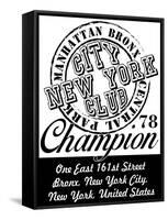 New York City Graphic Design Vector Art-emeget-Framed Stretched Canvas