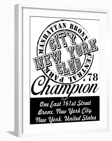 New York City Graphic Design Vector Art-emeget-Framed Art Print