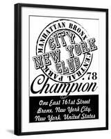 New York City Graphic Design Vector Art-emeget-Framed Art Print