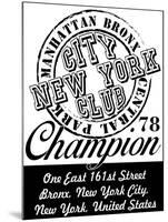 New York City Graphic Design Vector Art-emeget-Mounted Art Print