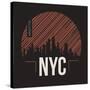 New York City Graphic, T-Shirt Design, Tee Print, Typography, Emblem.-rikkyal-Stretched Canvas