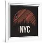 New York City Graphic, T-Shirt Design, Tee Print, Typography, Emblem.-rikkyal-Framed Art Print